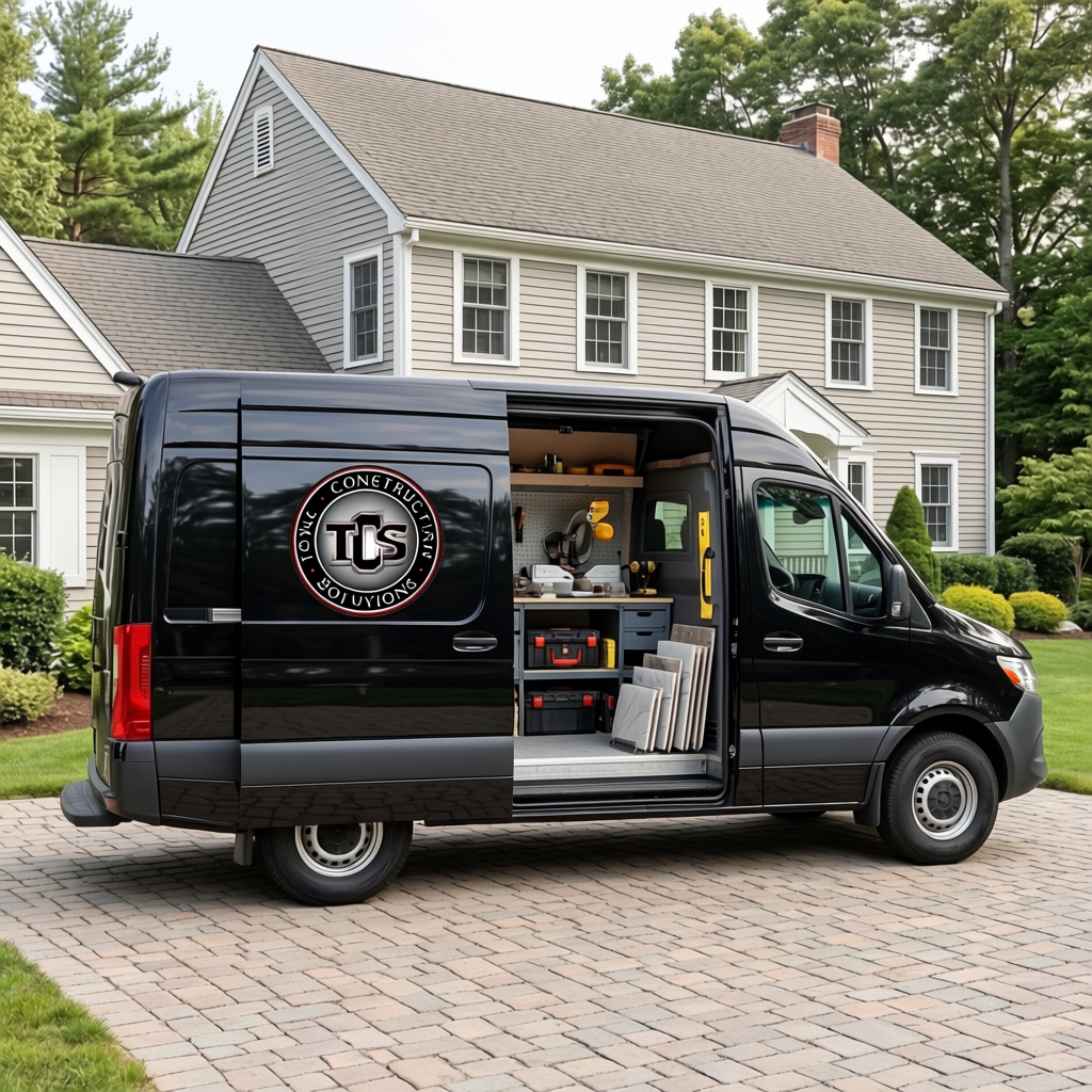 TCS van at a residential home